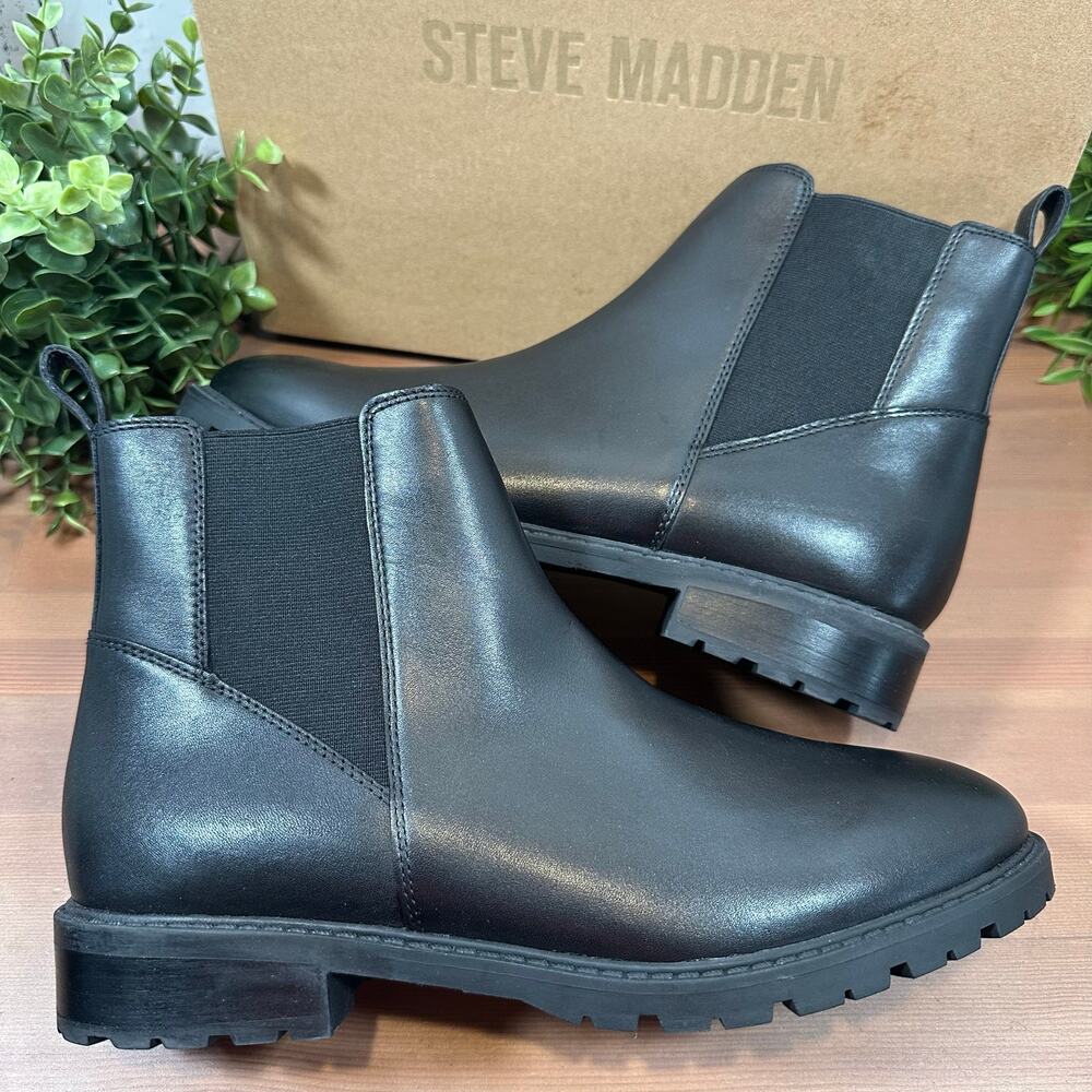 Steve Madden Women's Lorali Black Chelsea Boots‎ Size 6